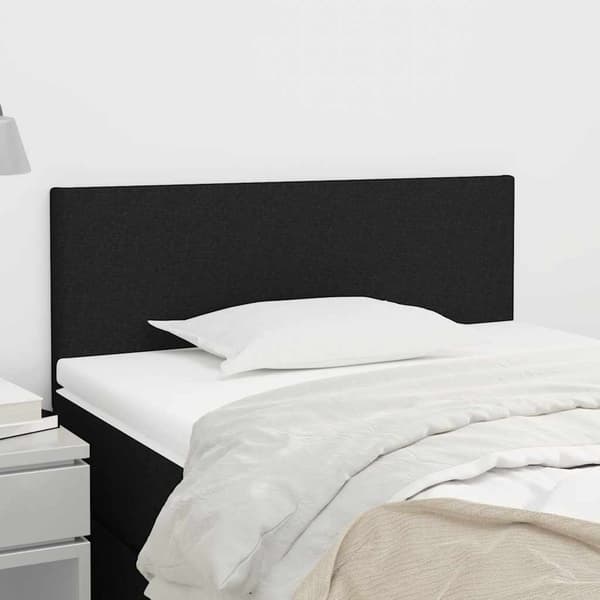 vidaXL sengegavl sort 100x5x78/88 cm stof
