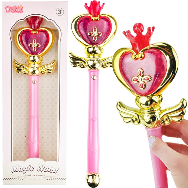 TG72959 SNYGGT ROSA MAGISK STAV FÖR PRINSESS-FE-SPELET GLÖDER
