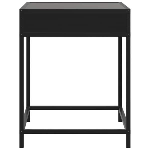 vidaXL Infinity LED natbord sort 40x40x51 cm