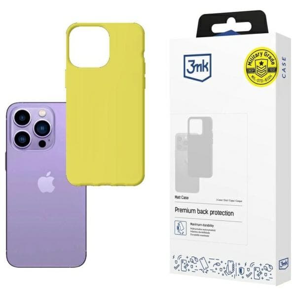 3MK Matt cover til iPhone 14 Pro, limegrøn