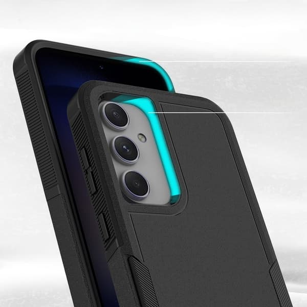 Pansret cover til Samsung Galaxy S23 FE, dobbelt stødsikker, sort