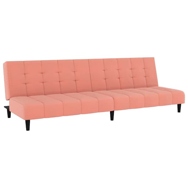 vidaXL 2-sitssoffa, rosa, klädd i sammet