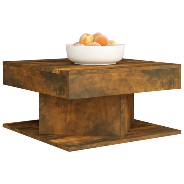 vidaXL sofabord røget eg 57x57x30 cm