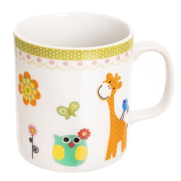 BARNFRUKOSTSET PORSLINS TALLRIK MUGG GIRAFF