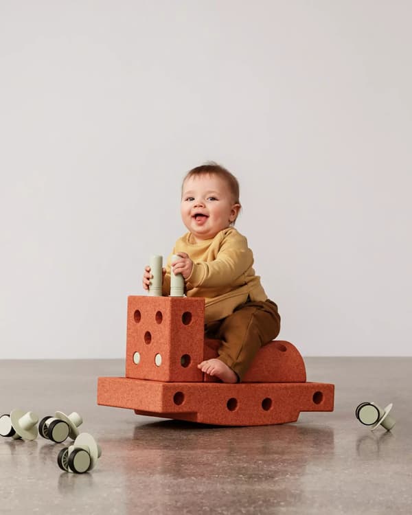 MODU - block runt - sensoriskt skumblock, orange