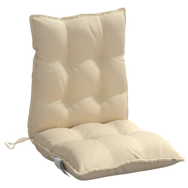 vidaXL lavryggede stolehynder, 2 stk., beige
