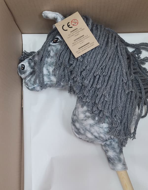 Käpphäst Medium Premium Käpphäst, Dapple Grey med Grå Man A4