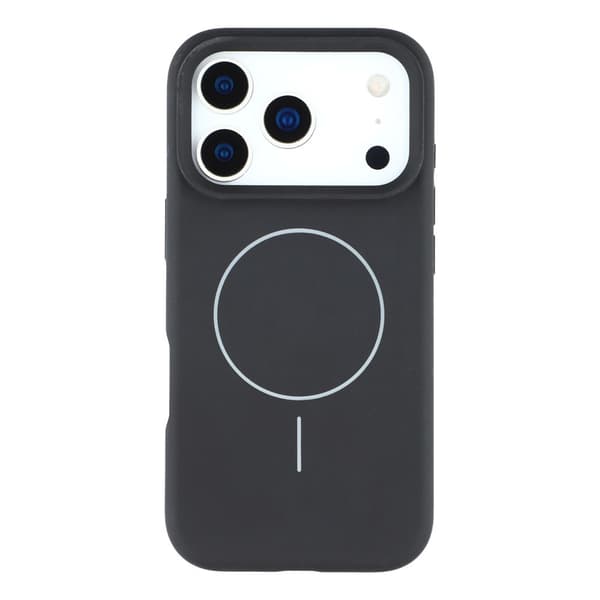 Silikone-etui til iPhone 17 Pro - MagSafe-kompatibel, stødsikker, sort