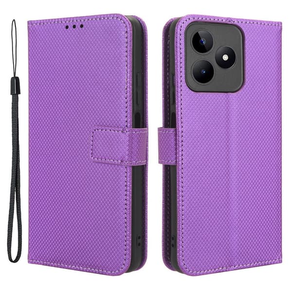 Realme Note 50 Flipfodral, Plånbok Smart Magnet, Lila