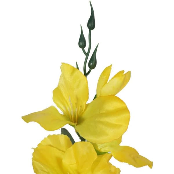 Kunstig gladiolablomst, gul, 54 cm