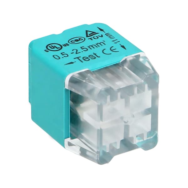 Lynkobling Push-in ledningsforbindelse 4-leder 0,75-2,5 mm2 10 stk.