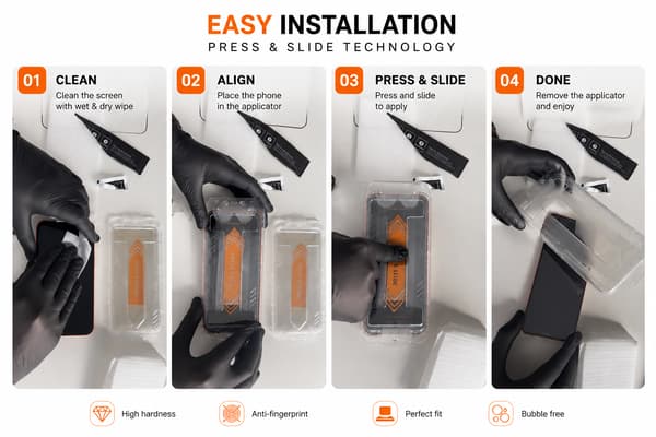 Sekretessglas med applikator för iPhone 15 Pro
