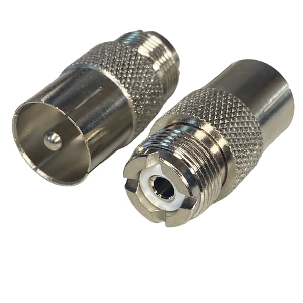 UHF-stik/UHF-fatning lynkoblingsadapter
