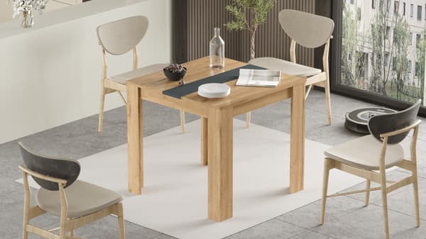 FUTURE köksbord i antracitfärgade ekfärger