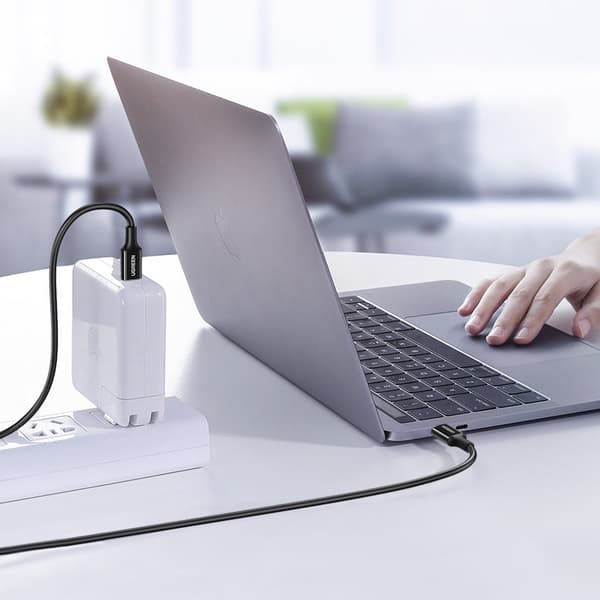 USB-C 5A snabbladdningskabel PD QC 2m Vit