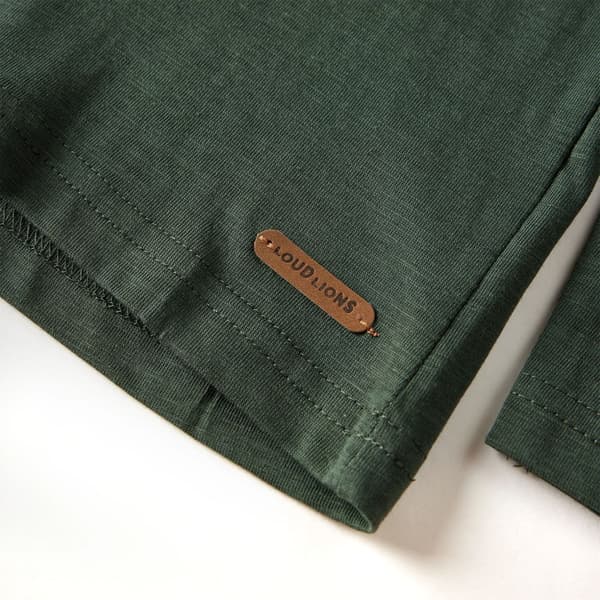 Barn långärmad T-shirt, mörkgrön, 104