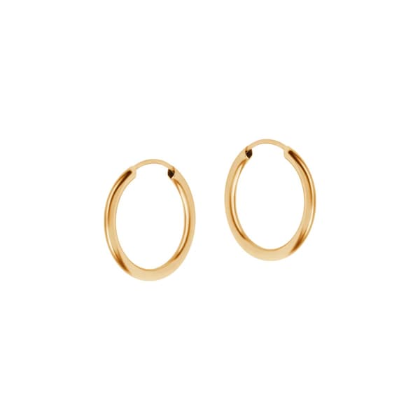 Guld creoler øreringe 15mm 333