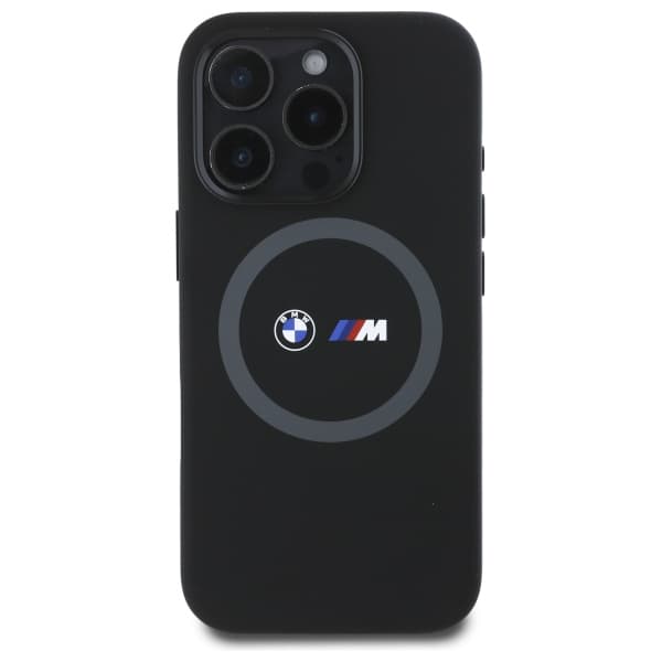 BMW M Silikone Trykt Ring MagSafe-cover til iPhone 16 Pro Max, Sort