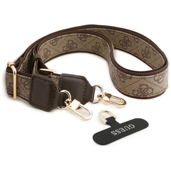 Guess 4G Big 4G Classic Logo BigStrap Metalknapper Etui til iPhone 17 Pro Brun