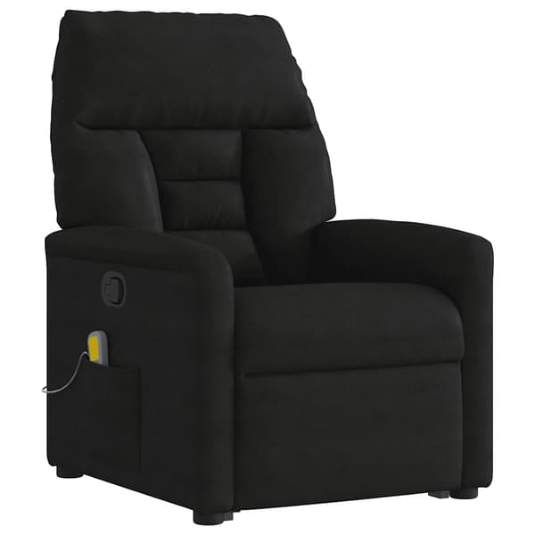vidaXL massagestol med løftefunktion, sort, mikrofiber