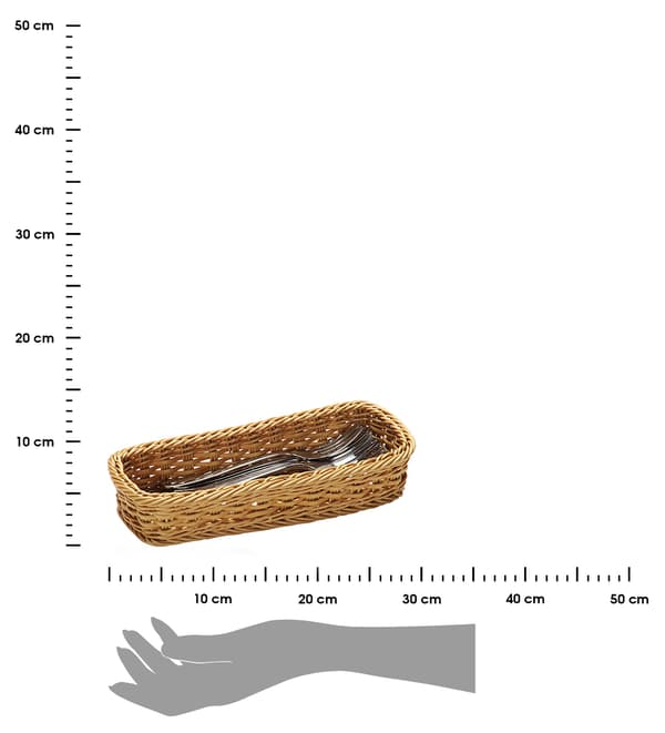Flätad bestickkorg 28x12x6 cm