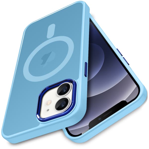 Etui til IPHONE 11 MAGMAT MAGSAFE BAGSIDER BLÅ + GLAS