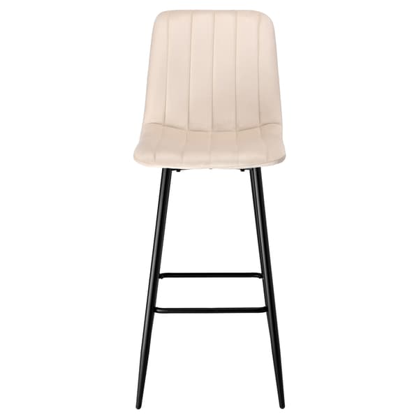 Toronto beige fløjlsbarstol