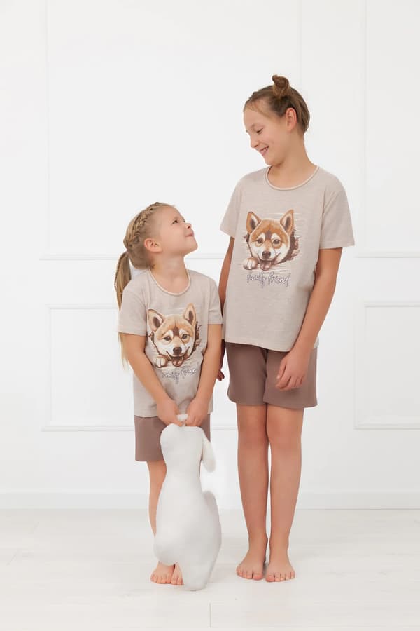 Shiba kortærmet pyjamas til piger, 4 år