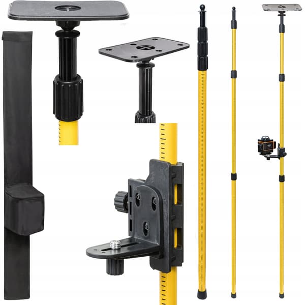 TELESKOPISK STATIV 2,85 M TIL LASER + ADAPTER TIL SKIMNING