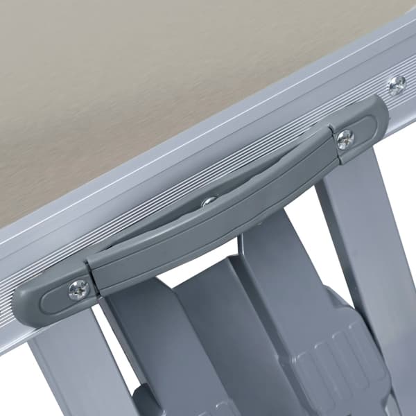 vidaXL foldbart campingbord med 4 sæder, stål, aluminium