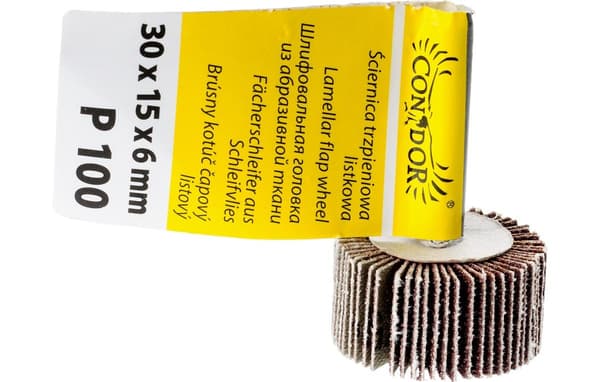 Lamskive, 30 x 15 x 6 mm, skaft, P