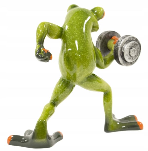 STRONGMAN FROG Grøn Dekorativ Figur