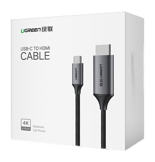 HDMI til USB-C 4K 60Hz 1,5m sort-gråt adapterkabel