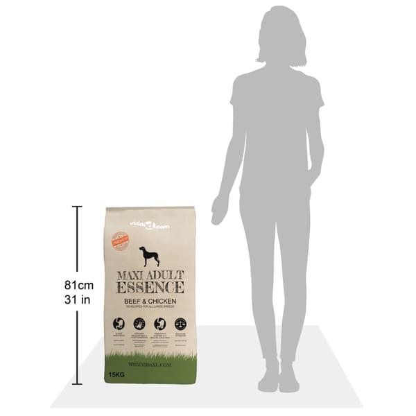 vidaXL Maxi Adult Essence torrfoder för hundar, 15 kg