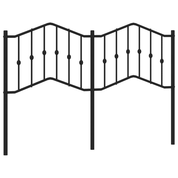 vidaXL metalsengegavl sort 150 cm