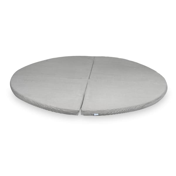 Rund foldemåtte, diameter 160, Corduroy grå