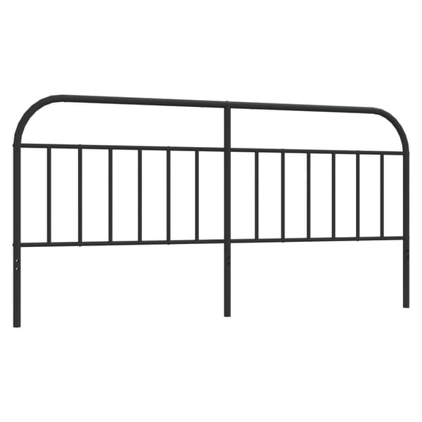 vidaXL metalsengegavl, sort, 200 cm