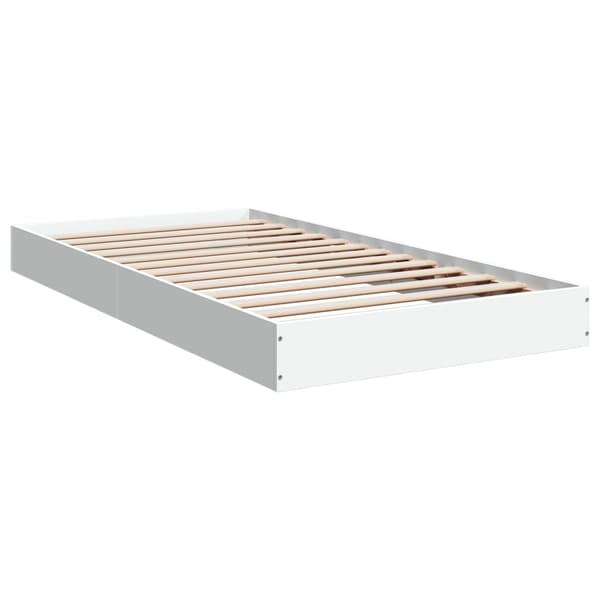 vidaXL Sängram vit 90x190 cm träbaserat material