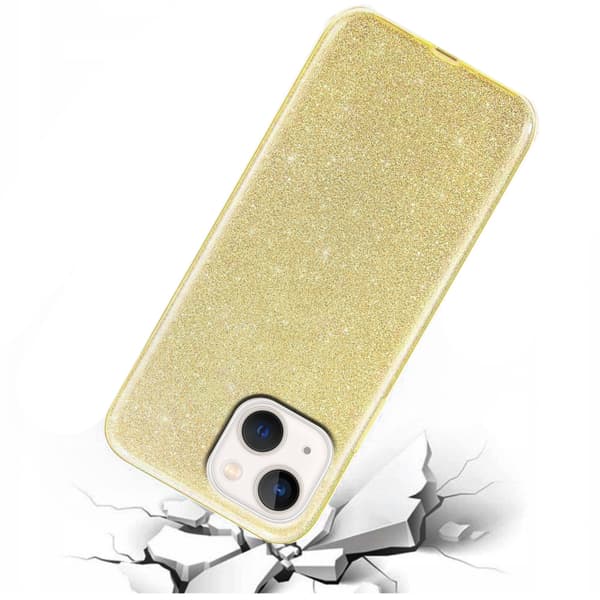 Glitteretui til iPhone 13 Mini, Guld