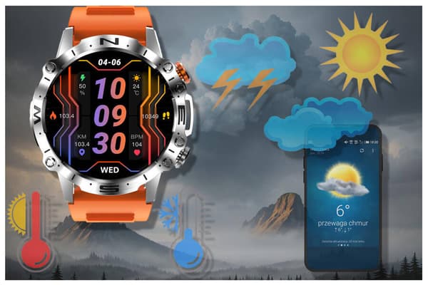 Herre smartwatch GRAVITY GT20-4 - AMOLED, Ekstra rem (sg024d)