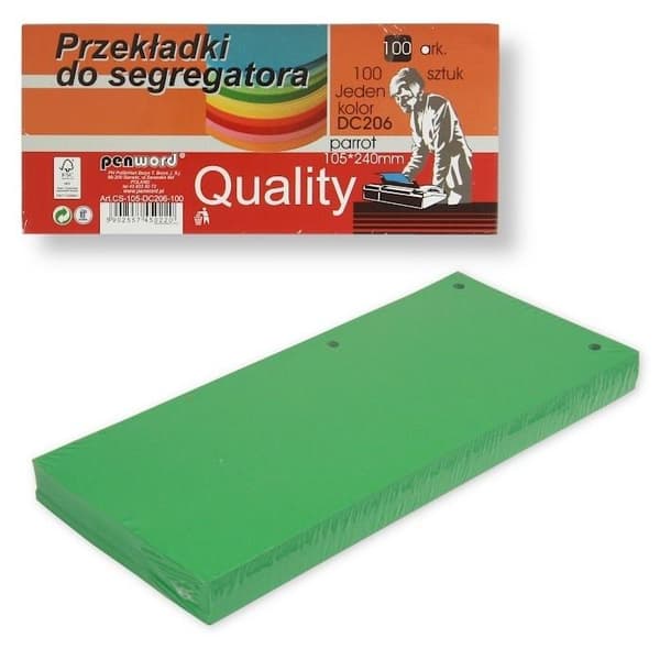 Papegøje ringbind skilleark 100 stk.