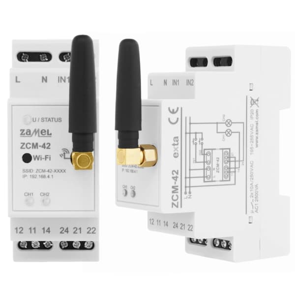 ZAMEL Timerprogrammeringssæt via Wi-Fi 230V 16A ZCM-42