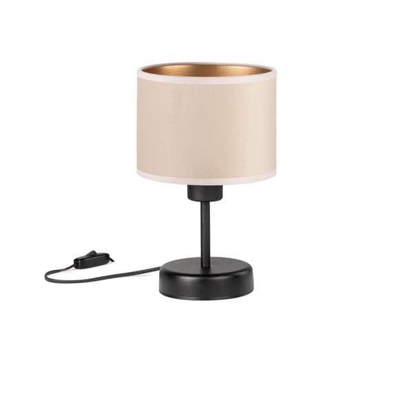 Tornado AMRUB lampe, beige og guld fløjl