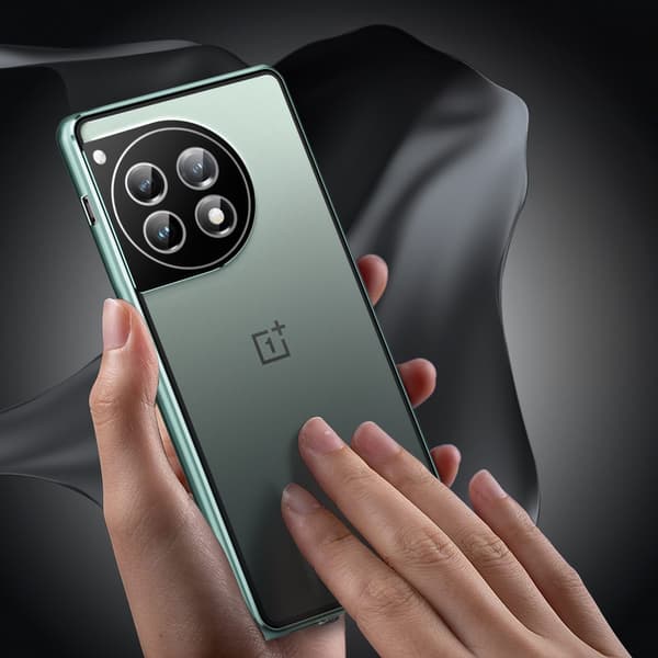 Etui til OnePlus 12 5G, Magnetisk Dobbelt Glas, Grøn