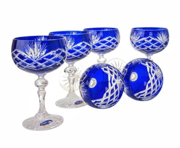 Koboltkrystal Champagneglas 150ml Ananas