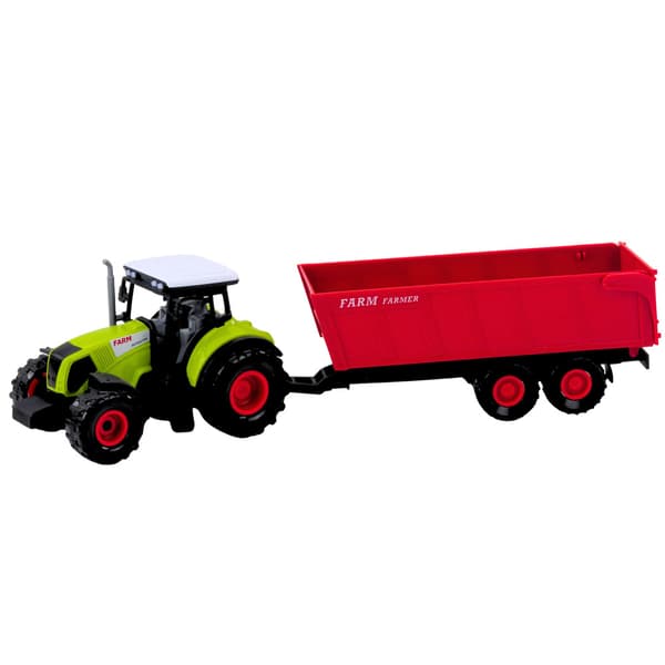 Sæt lastbiltraktor med trailerlys og lyde rød