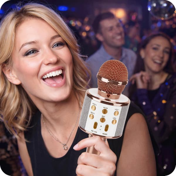Trådlös mikrofon FÖR barnkaraoke MED Bluetooth-högtalare USB MIX