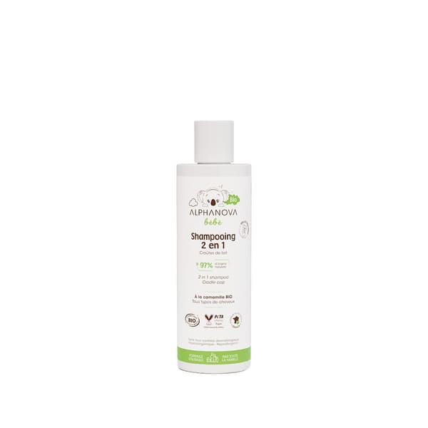 Alphanova Bebe Bio Gentle 2-i-1 Schampo för spädbarn, 200 ml