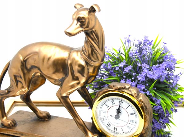 Dekorativ stående klocka - Hundfigur - Greyhound