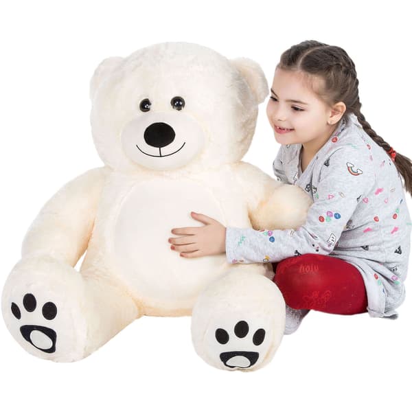 Klassisk bamse - Hvid 90 cm